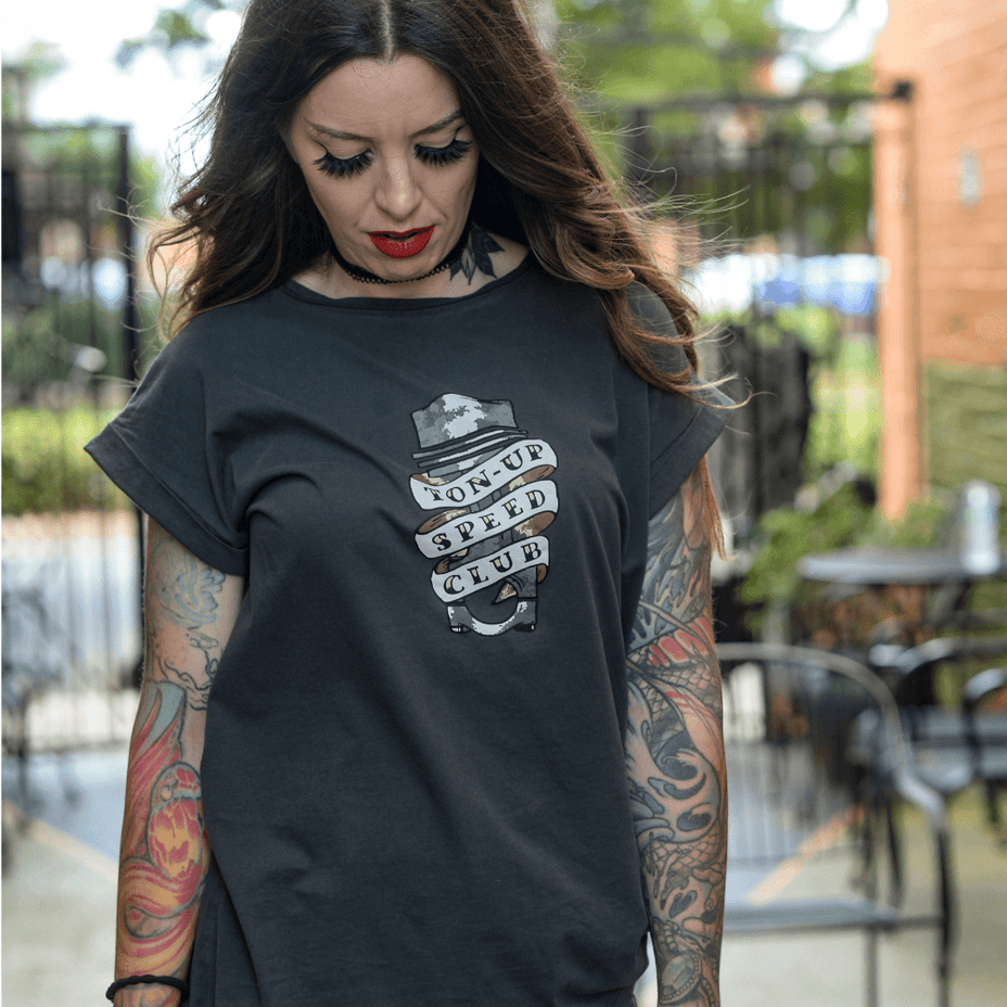 Ton Up Clothing Speed Club Tattoo (Ladies) T-Shirt