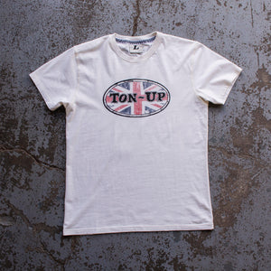 Ton Up Clothing 'Greaseplate Blighty' (Men's) Vintage White T-Shirt